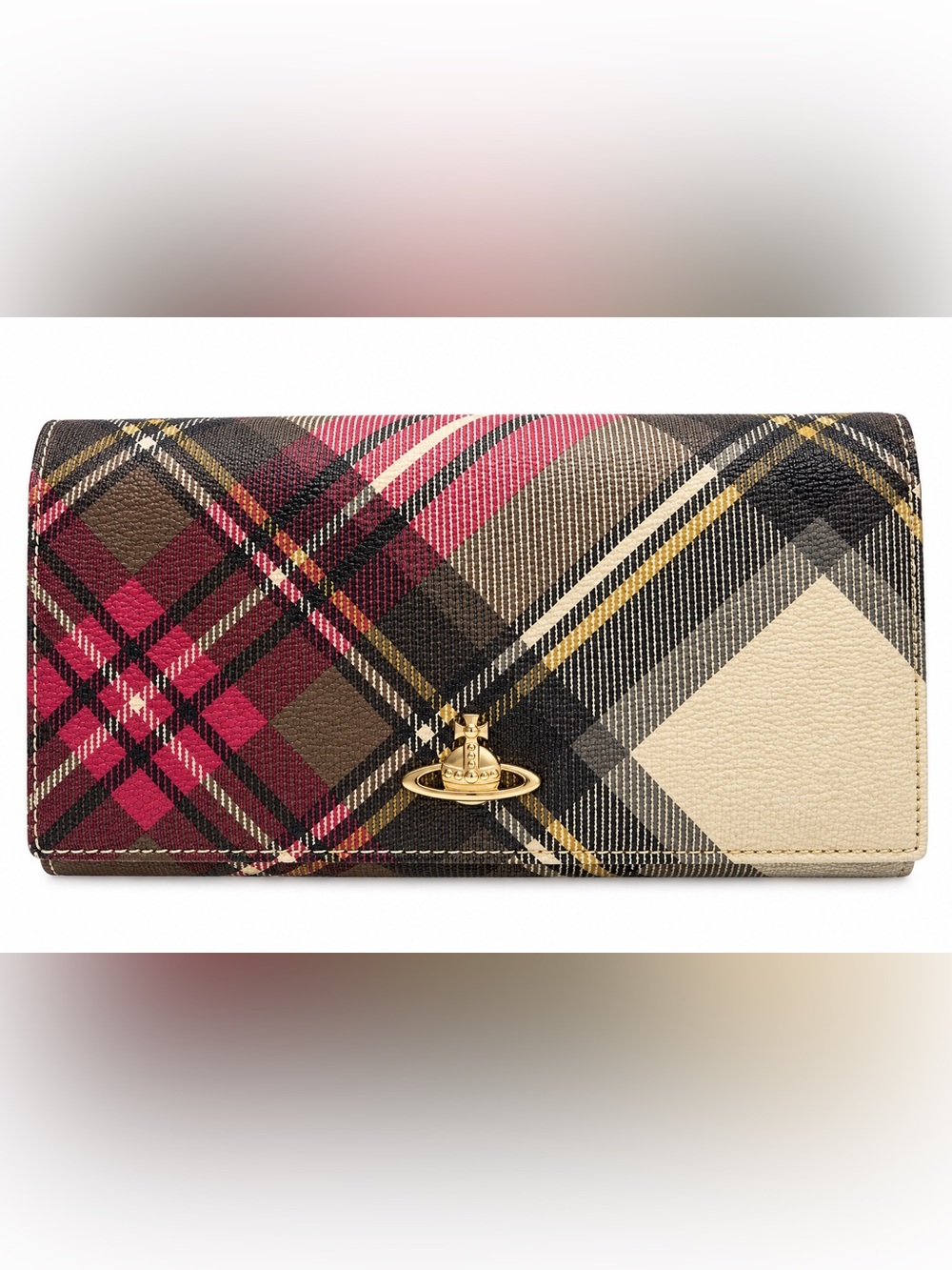 Vivienne Westwood Plaid Leather Wallet
